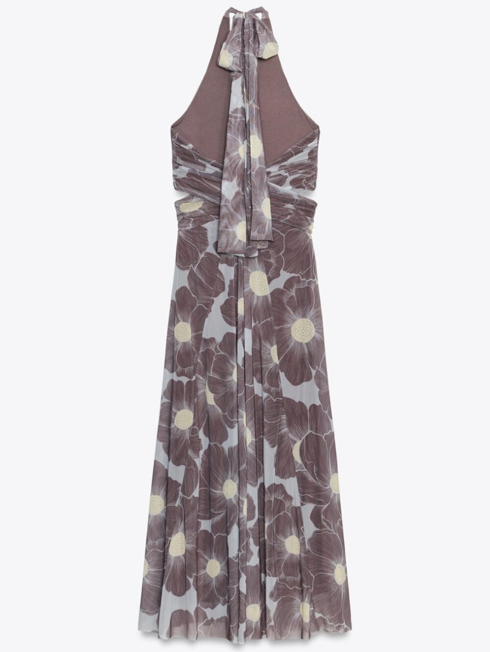 Zara Floral Halter Maxi Dress- S - Picture 8 of 9